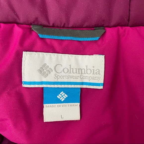 Columbia Girl’s Size Large Hooded Ski Jacket in Fuchsia and Wine - Picture 11 of 11